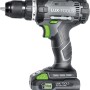 LUX Akku-Bohrschrauber aus dem 3in1 Maschinenset, Akku 20V, grau/grün.