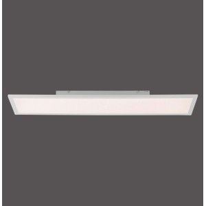 Weißes LED-Panel Fleet von Just Light, 100x25 cm, für Deckenmontage.