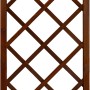 Braun lasiertes Sichtschutzzaun-Element Nancy, 180x60 cm, mit Rautenmuster für Rankpflanzen.