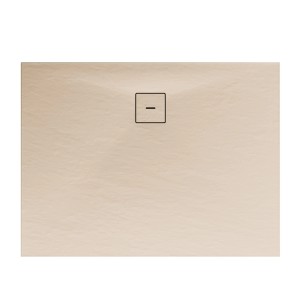 Rechteckige Schulte Duschwanne ExpressPlus, 140x100 cm, Sandfarben mit Ablauf