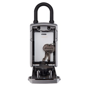Offener Master Lock Bluetooth Schlüsseltresor 5440EURD mit Schlüssel und Codekarte.