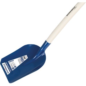Sonneck Universal-Schaufel mit blauem Blatt und Holzstiel (130 cm) für Garten und Bau.