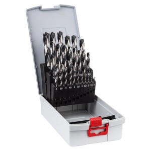 Bosch Spiralbohrer-Set PointTeQ, 25-teilig, Ø 1-13 mm im Koffer.
