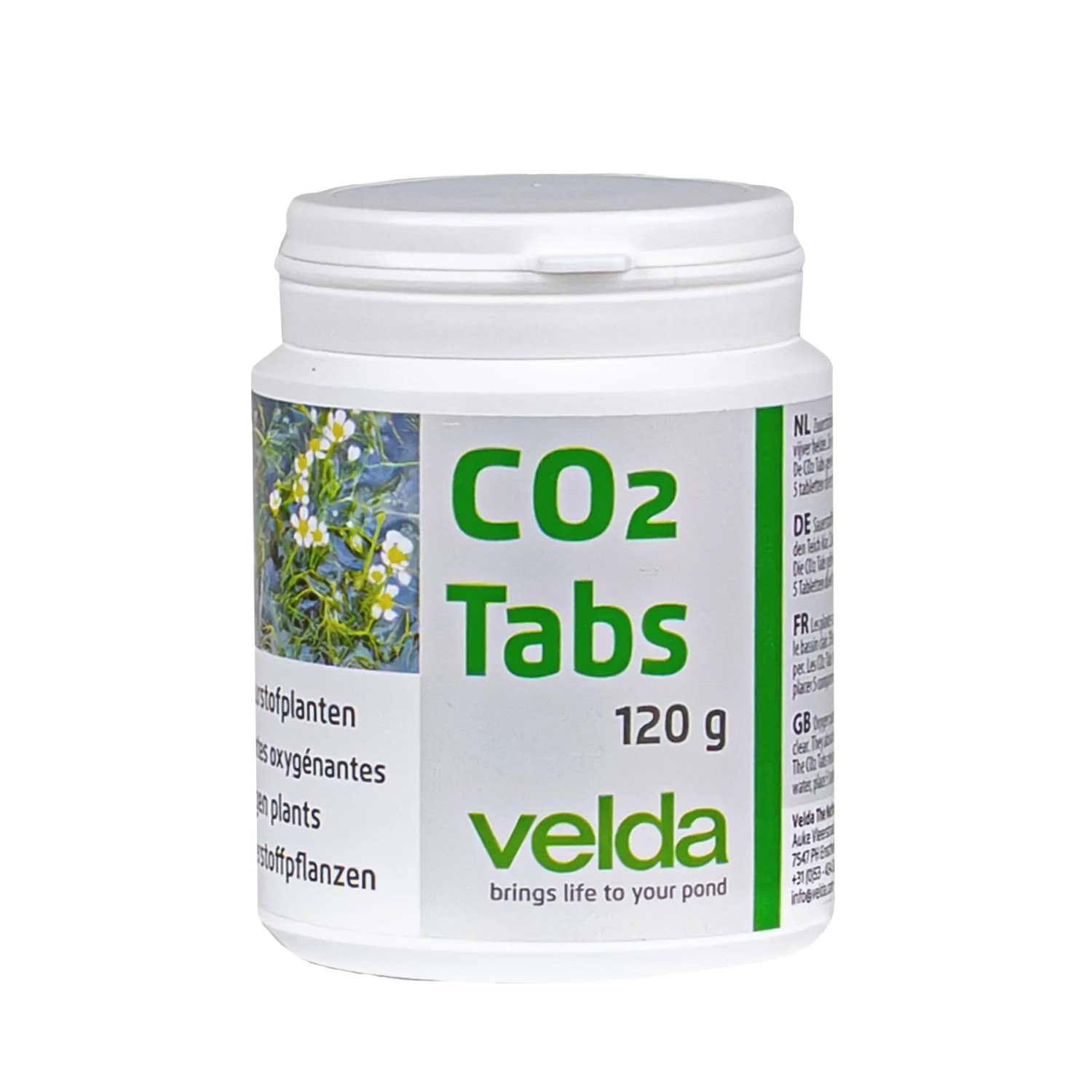 Velda CO2 Tabs 120g Behälter für Teichpflanzendüngung. Fördert Wachstum von Sauerstoffpflanzen im Teich.