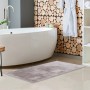 Lalee Badteppich Heaven, 40x60 cm, Silber. Weicher Flor, rutschhemmend, für Fußbodenheizung geeignet.