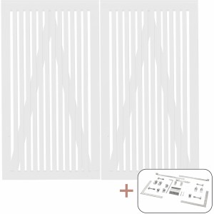 Plus Holz Doppeltor Sendai Nadelholz Weiß 200 cm x 180 cm