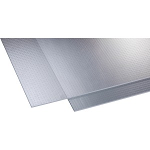 Transparente Gutta Türfüllung Carrée aus Polystyrol, 5 mm stark, für Zimmertüren.