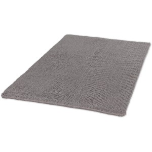 Schöner Wohnen Badmatte Bahamas, 40x60 cm, hellgrau, uni. Badteppich für Badezimmer.