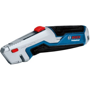 Bosch Professional Universal Teppichmesser mit ausziehbarer Klinge und blau-schwarzem Griff.