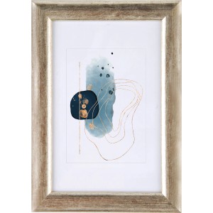 Holz-Bilderrahmen in Silber/Gold für Fotos 10x15 cm. Dekorativer Fotorahmen für Wand oder Tisch.