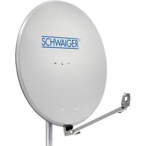 Schwaiger Satellitenschüssel, Ø 88cm, lichtgrau, aus Aluminium für optimalen Empfang.