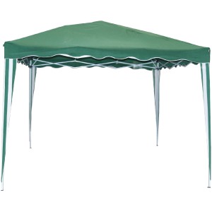 Grüner Garden Pleasure Pavillon Mekong 3x3m mit Stahlgestell und Polyesterdach.