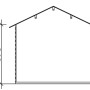 Skizze Skan Holz Gartenhaus Palma 1: Seitenansicht mit Höhenangaben. Holz-Gartenhaus für den Garten.