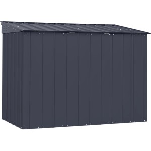 Globel Tonnen-Depot Easy 53, anthrazitfarbenes Gartenhaus-Zubehör für 2 Mülltonnen à 240 l.