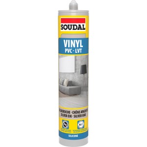 Soudal Vinyl- & PVC-Dichtstoff Silbereiche, Kartusche für Bodenbeläge.