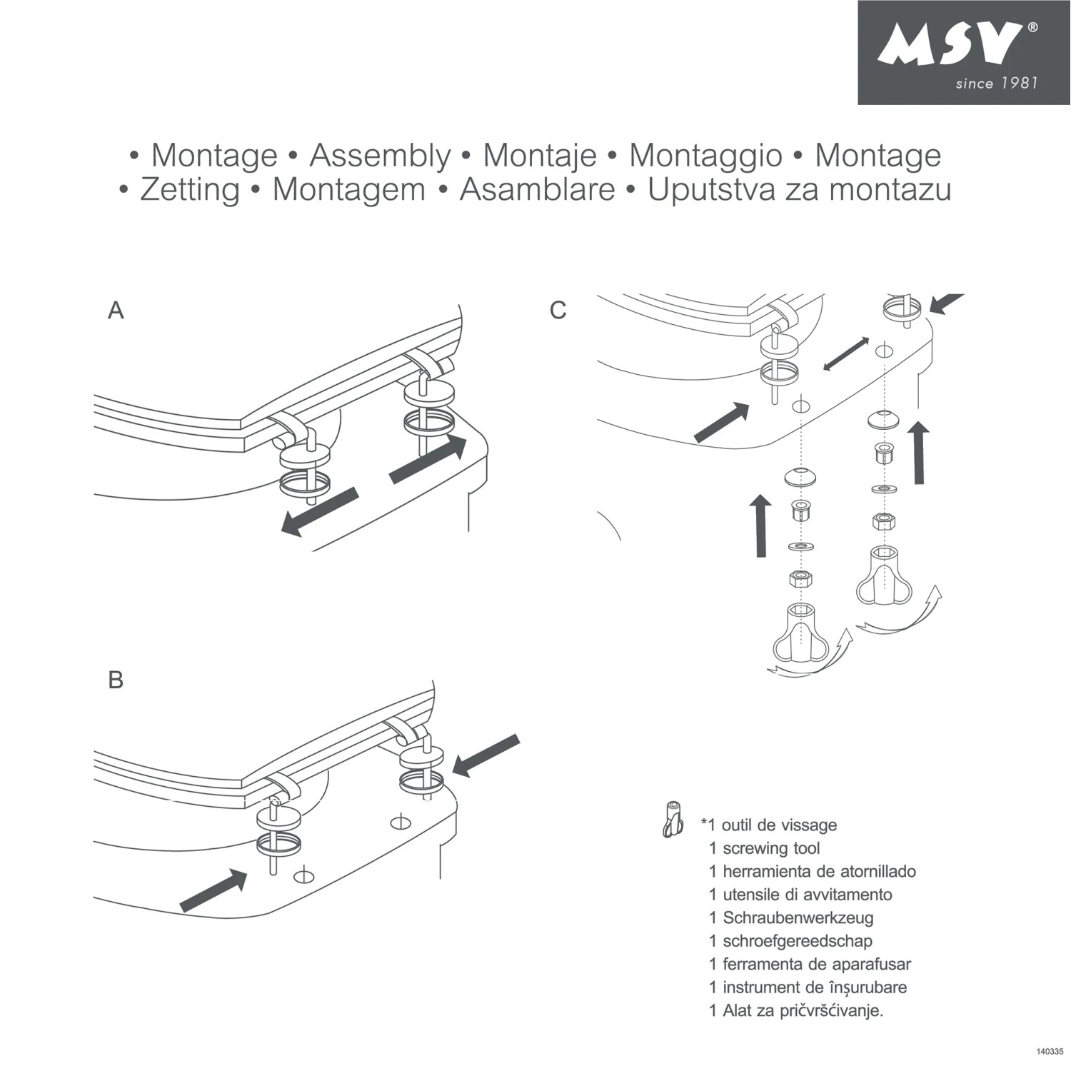 Anleitung: MSV WC-Sitz Scharniere aus Edelstahl in Silber montieren.