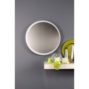 Runde LED-Deckenleuchte Moon, Ø 50cm, Aluminium gebürstet, für Wohnraumbeleuchtung.