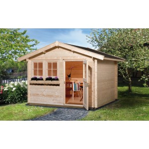 Weka Holz-Gartenhaus Satteldach Unbehandelt 330 cm