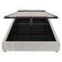 okwish Polsterbett 140x200cm mit LED Beleuchtung und Stauraum Beige ohne Matratze_9