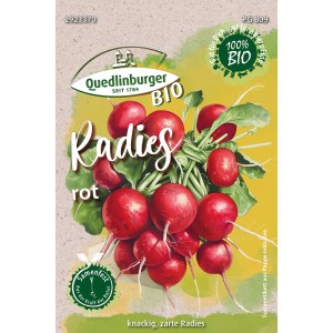 Quedlinburger Bio-Radies Rund Rot, Gemüsesamen für knackige Radieschen.