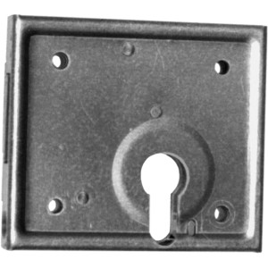 Kastenriegelschloss für Profilzylinder, Türschloss mit Rosette und Schließblech.