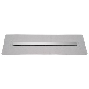 Schütte Duschrinne mit Edelstahl-Abdeckung, barrierefrei für bodengleiche Dusche.