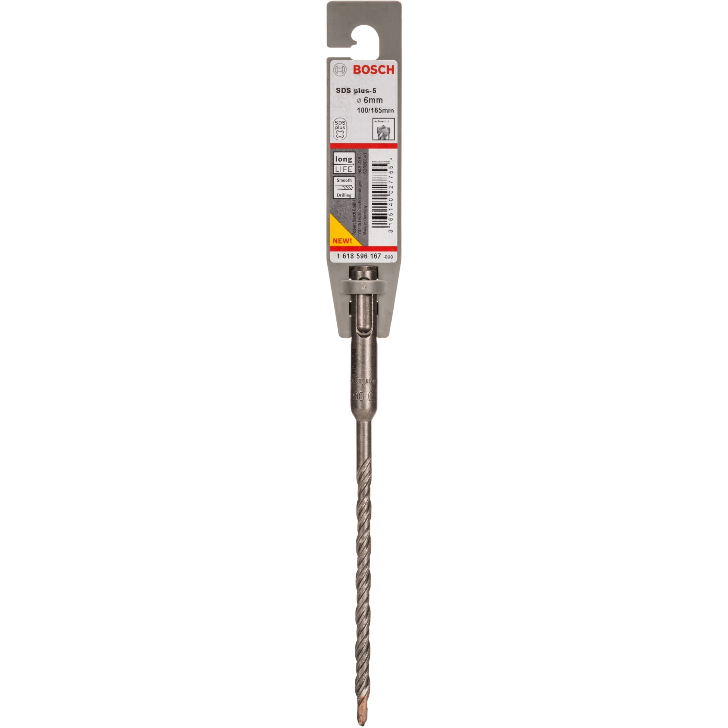 Bosch Hammerbohrer SDS-plus-5 Pro, 6 mm, für Beton, Mauerwerk und armierten Beton.
