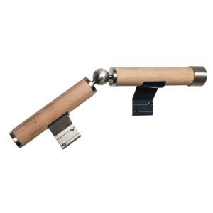 Handlaufkonsole, Aluminium, Anthrazit, 2er Set. Zubehör für Treppen und Geländer.