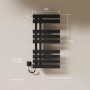 Emke elektrischer Handtuchhalter, schwarz, 100x50cm, flach, 320W. Mit LED Display und WiFi Steuerung.
