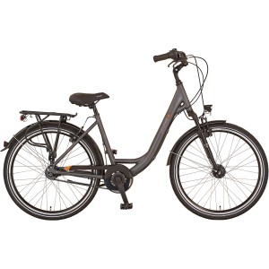 Prophete Alu-City-Fahrrad Damen 26 Zoll, anthrazit, mit 7-Gang Nabenschaltung.