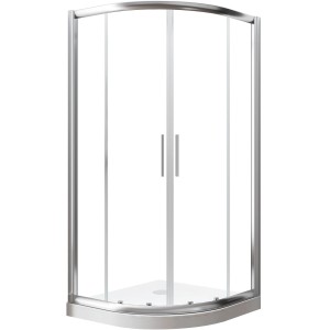 Schulte ExpressPlus Runddusche Kristall/Trend mit Duschwanne, 80x80cm, Chromoptik.