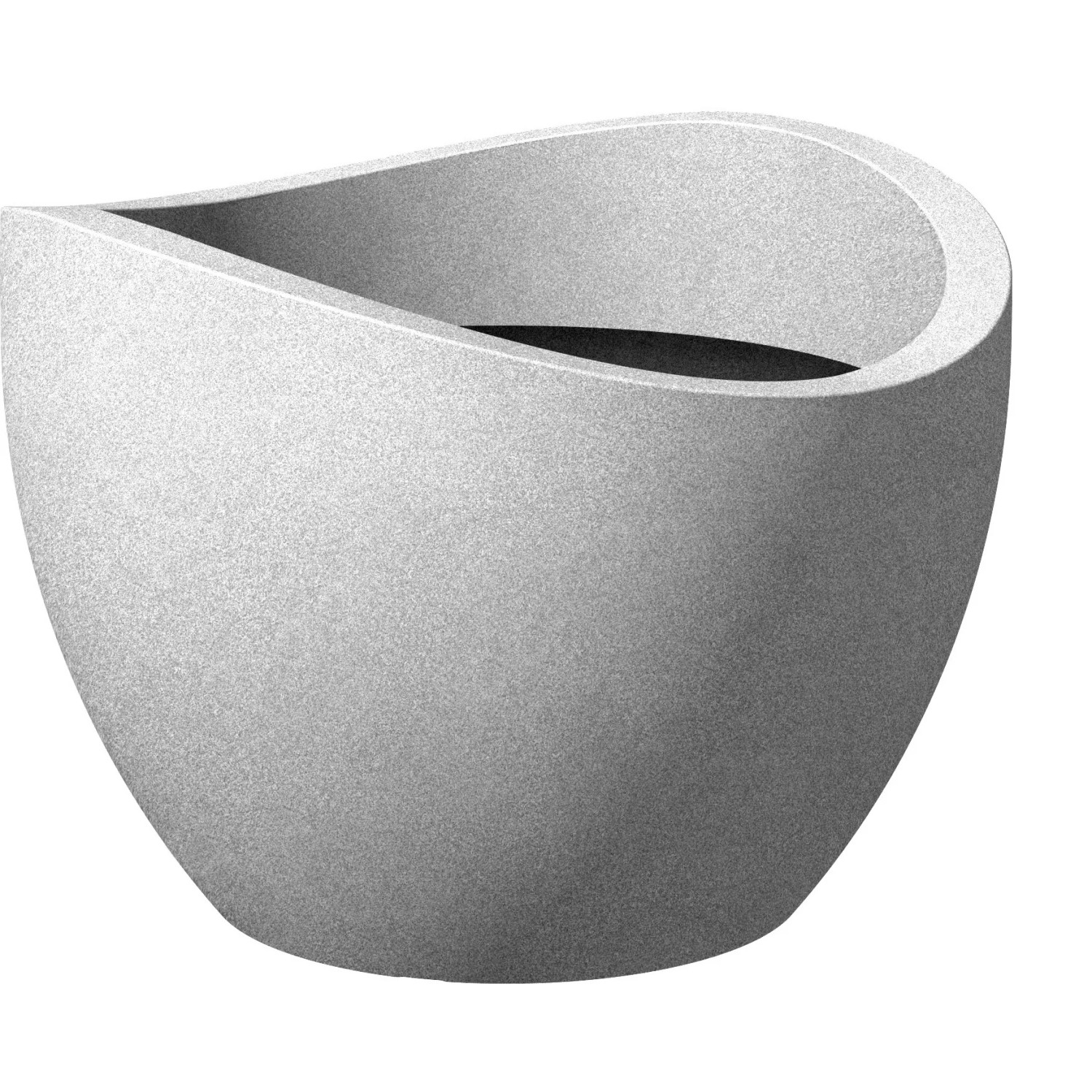 Scheurich Pflanzkübel Wave Globe, Ø 40 cm, Stony-Grey. Modernes Pflanzgefäß für Innen- und Außenbereich.