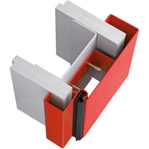 Stahlumfassungszarge für Ständerwerk, 700x2000 mm, MW 100 mm, ohne Fußbodeneinstand.