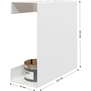 Mattweiße Schulte Duschablage Größe L zum Kleben, mit Pflegeprodukt. Duschregal aus Aluminium.