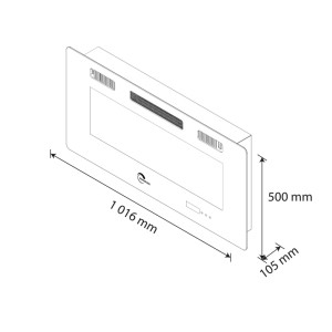 Sannover Elektrokamin mit LED-Flammeneffekt Valtaia Plat 2000 W 102 cm