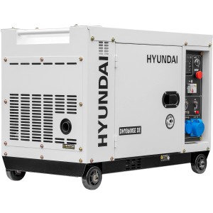 Hyundai Silent Diesel-Generator DHY8600SE DE, 6.5 kW, mit Rädern. Stromerzeuger für Baustelle und Notstrom.