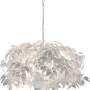 Moderne Pendelleuchte Leavy in Chrom mit Blätter-Design, 70x70x150cm. Dekoratives Lichtobjekt für Wohnräume.