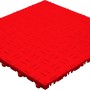 Rote Florco Kunststoff-Klickfliese grip, 40x40 cm mit Riffelblech-Optik, 6 Stück