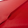 Detailaufnahme: Roter Schneider Schirm Marktschirm Jumbo, Stoffstruktur und Naht sichtbar.