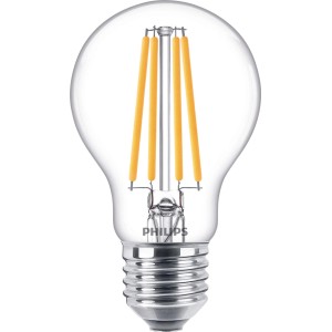 Philips LED-Lampe E27 in Glühlampenform, 10,5W, 1521lm, klar.