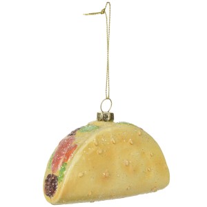 Hängedeko Taco aus der Fast Food Serie, Baumbehang für Weihnachten.