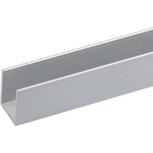 Arcansas U-Profil aus Aluminium, 15x10x2000 mm, silberfarben.