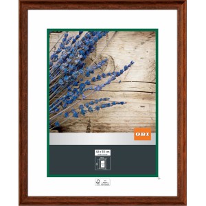 Rustikaler, brauner OBI Holz-Wechselrahmen 40x50 cm, FSC-zertifiziert.