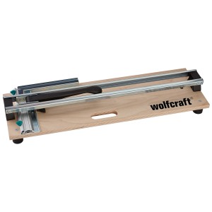 wolfcraft Fliesenschneider TC 610 W mit Holzbasis und Führungsschiene.