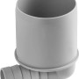 Airfit Schlauchwinkel DN 50, 90-Grad-Winkel aus grauem Kunststoff für HT-Rohrleitungen.
