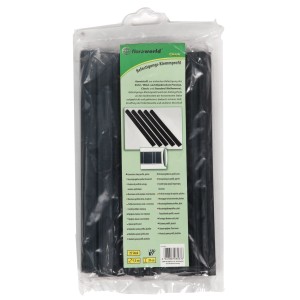 Anthrazit Klemmschienen für Sichtschutzstreifen, 25 Stück, zur Zaunbefestigung.