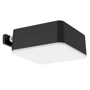 Eckige Philips Solar-Wandleuchte Vynce mit Tageslichtsensor, 1,5W, 2700K.