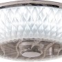 Näve LED-Deckenleuchte Viento mit Ventilator, runde Form, silberfarben.