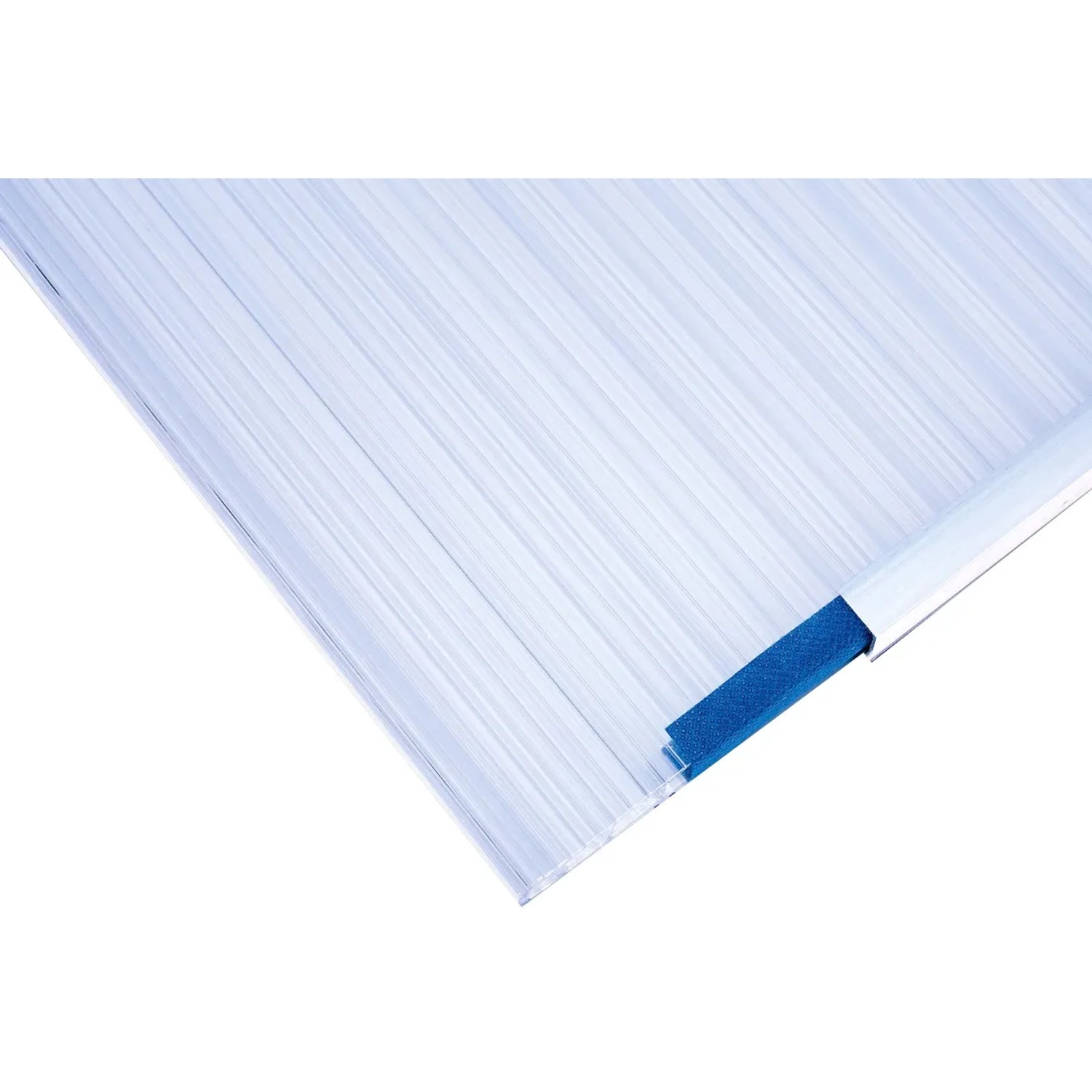 Detailaufnahme: Klare Doppelstegplatte für Skan Holz Carport, robust und lichtdurchlässig.