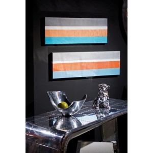 Wandgestaltung mit Marabu Metallic Farbe in Metallic-Braun. Dekorative Wand-Akzentfarbe.